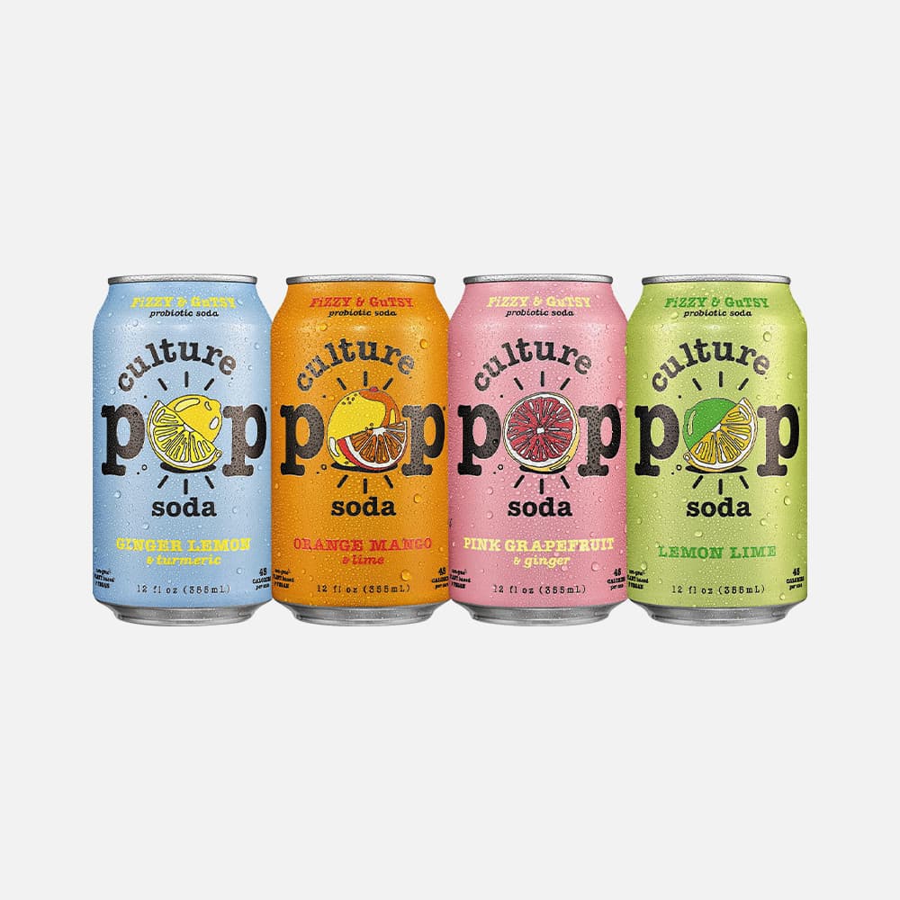 Culture Pop Probiotic Soda - 12 Cans (Variety Pack)