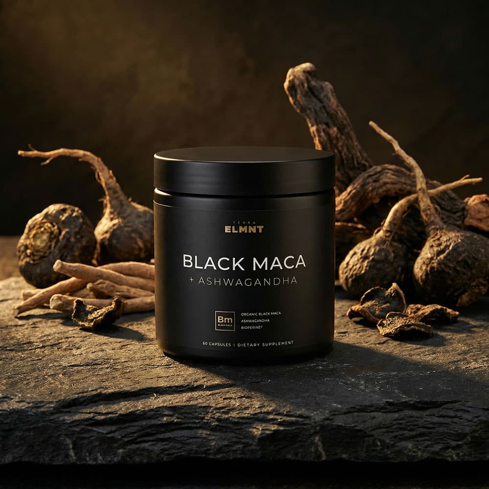 Organic Black Maca Root 1000mg - 40:1 Capsules
