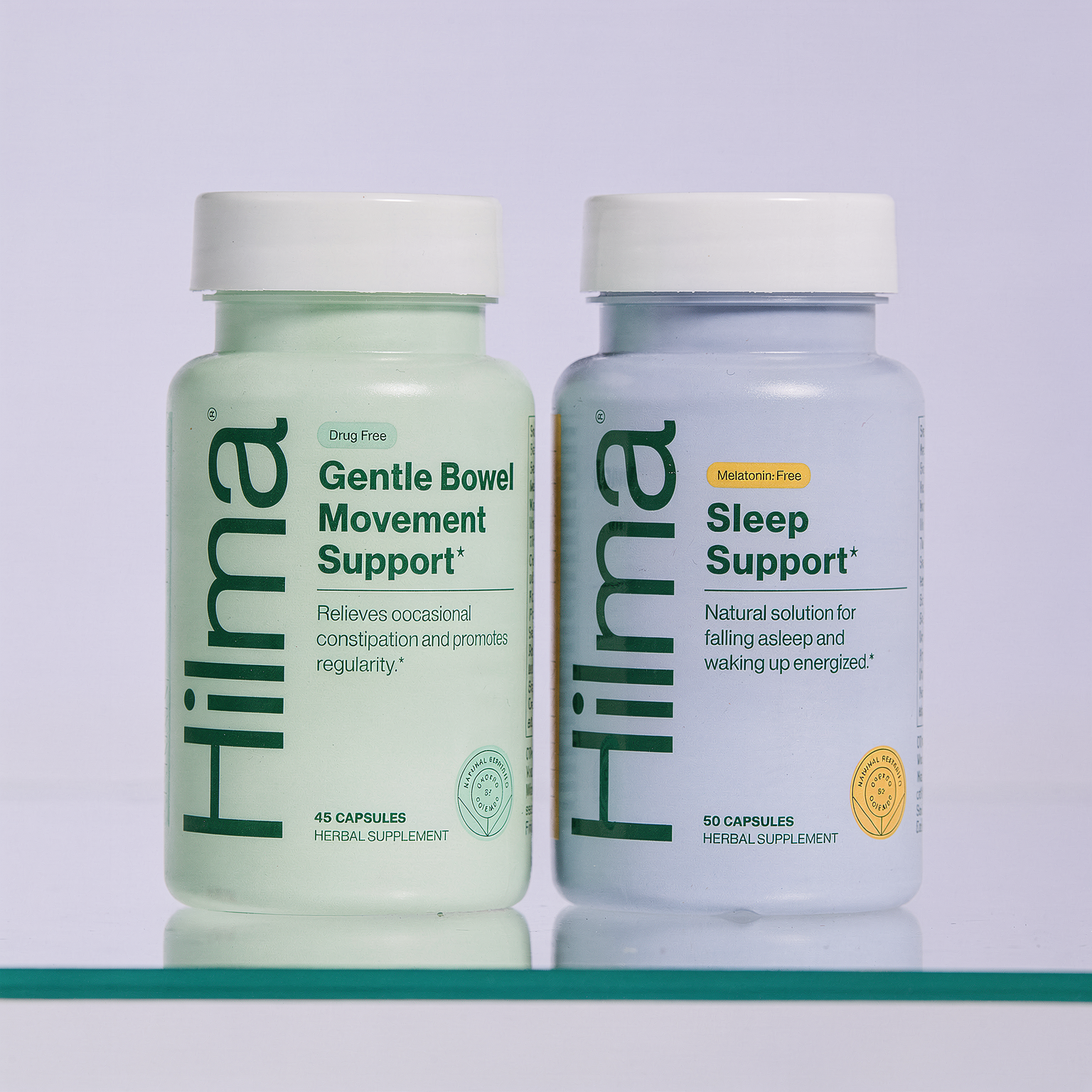 Hilma Gentle Bowel + Sleep Support - 2 Supplement Duo