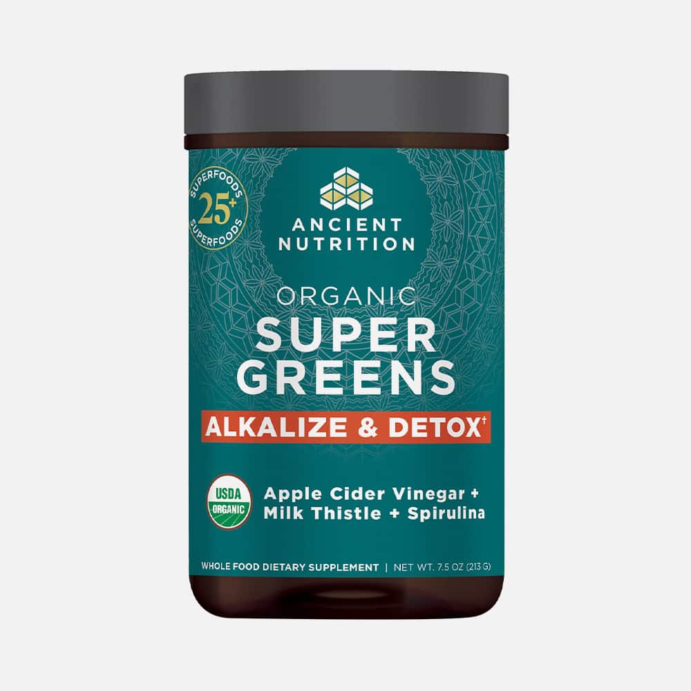 Organic SuperGreens Detox & Alkalize Powder - 25 Servings
