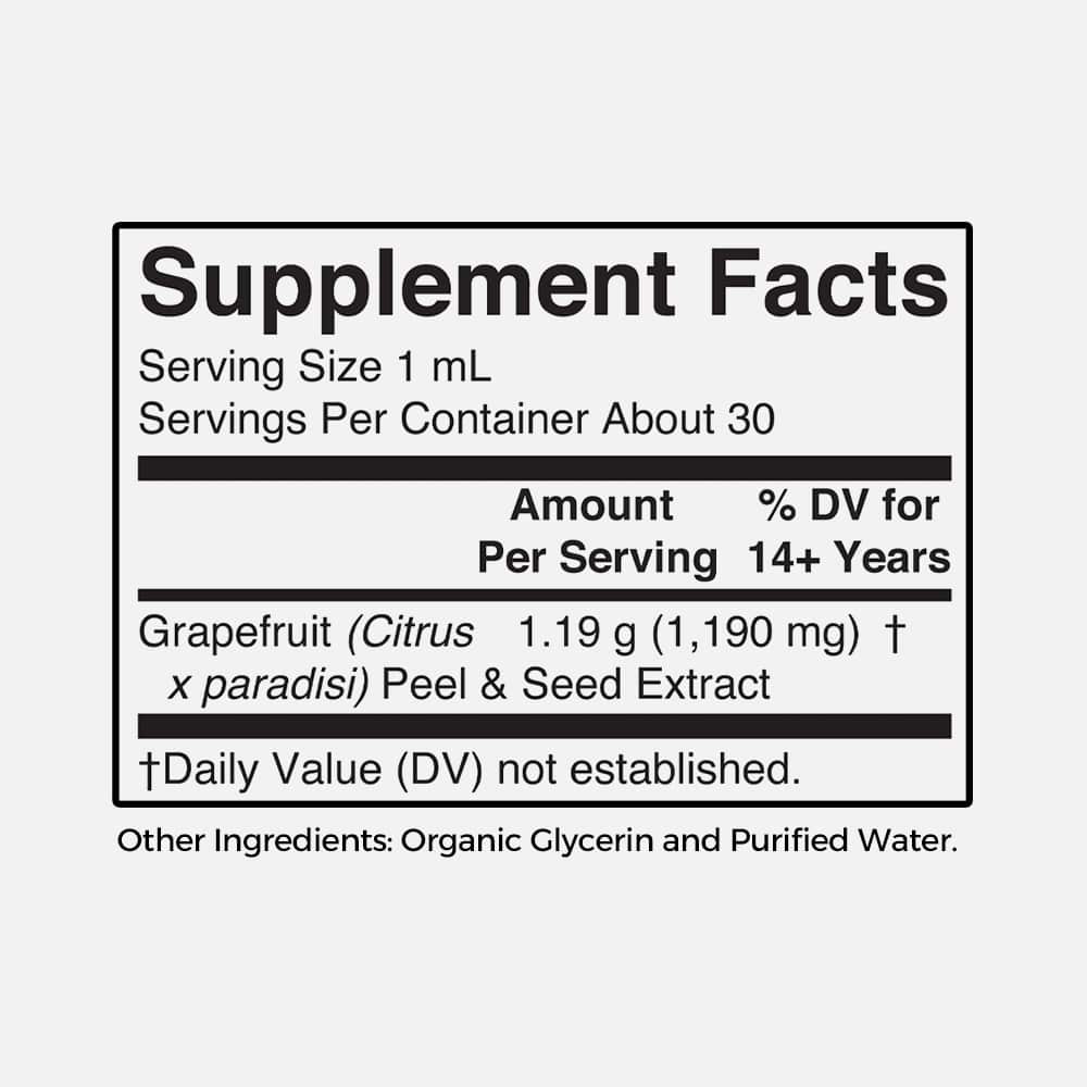 Grapefruit Seed Extract Drops 1mL - 30 Servings Liquid