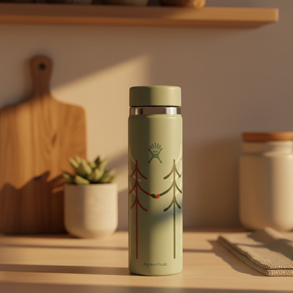 Hydro Flask 24oz Wide Mouth Bottle - Treeline Green