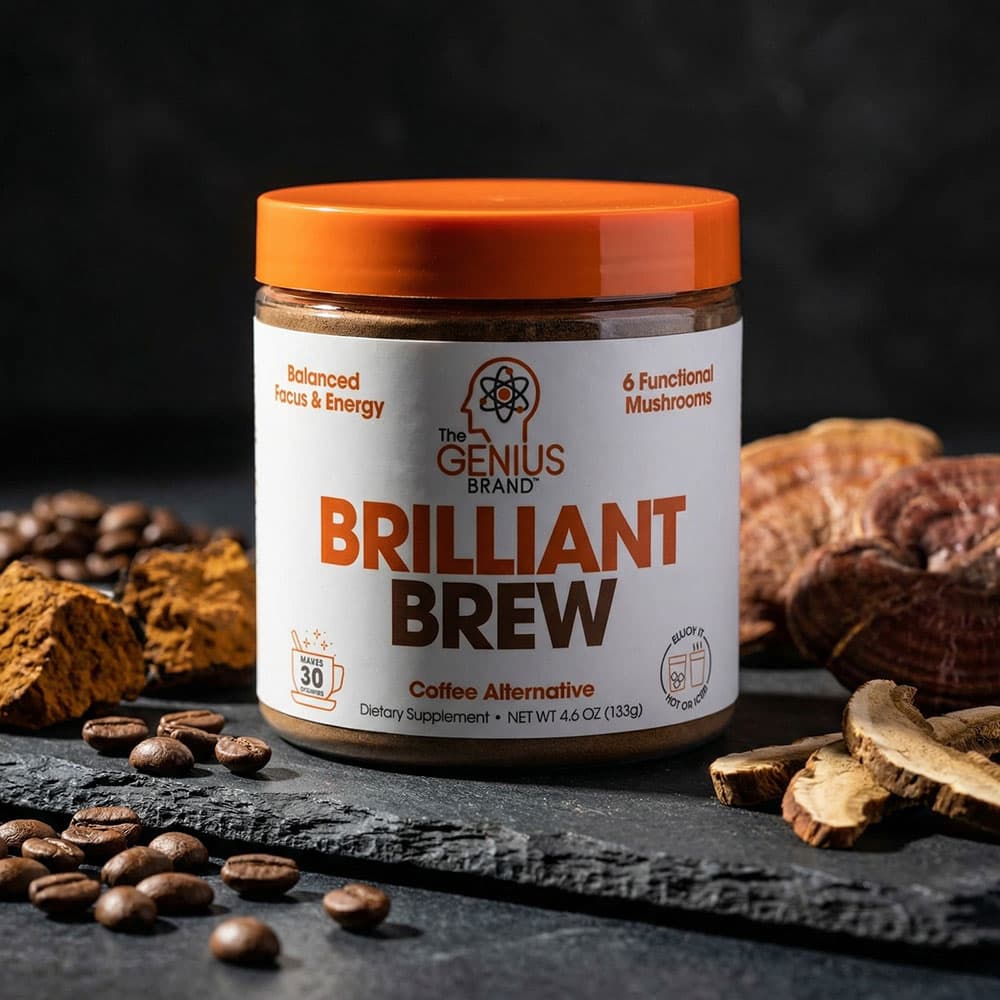 Genius Brilliant Brew Coffee Alternative - 30 Servings Powder