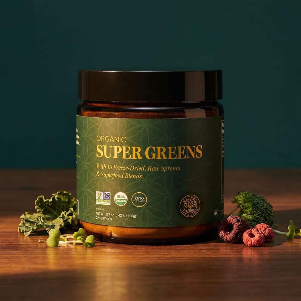 Organic Super Greens Powder Blend - 6.7 oz Powder