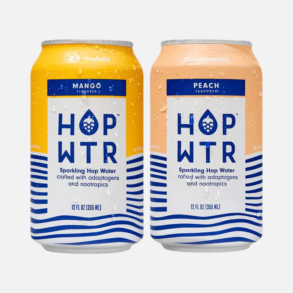 HOP WTR Sparkling Hop Water Peach & Mango - 12 Cans