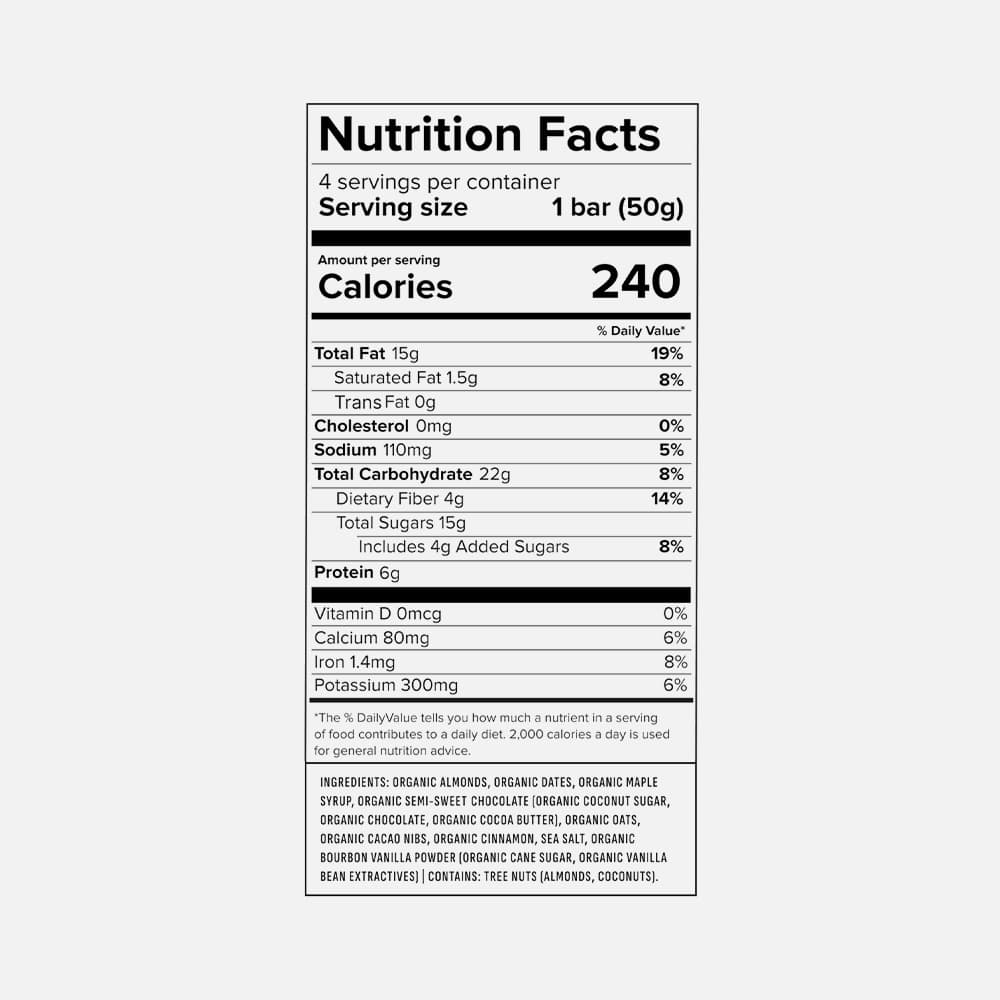 Truvani Oatmeal Chocolate Chip Bars 6g Protein - 12 Pack