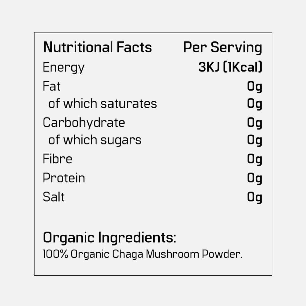 Organic Chaga Mushroom Powder 2000mg - 60g