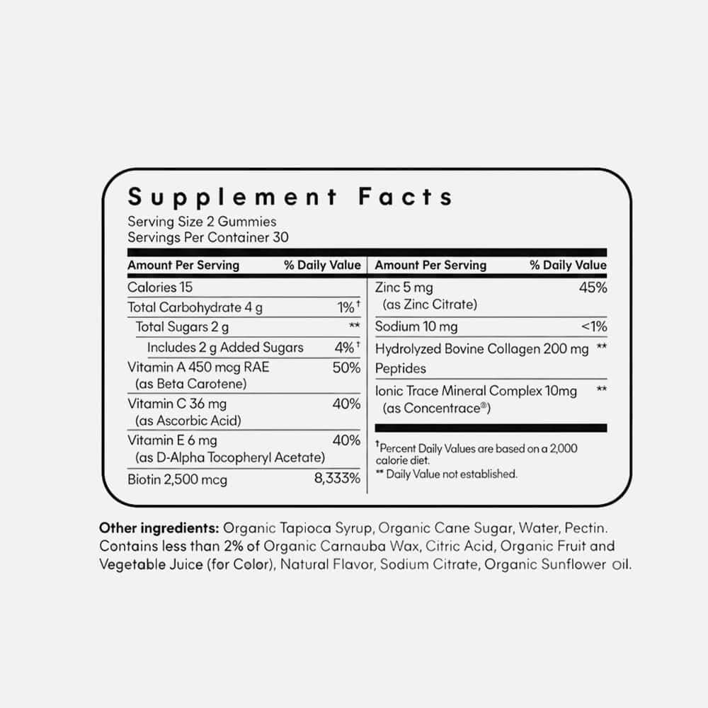 Collagen & Biotin 200mg/2500mcg - 60 Gummies