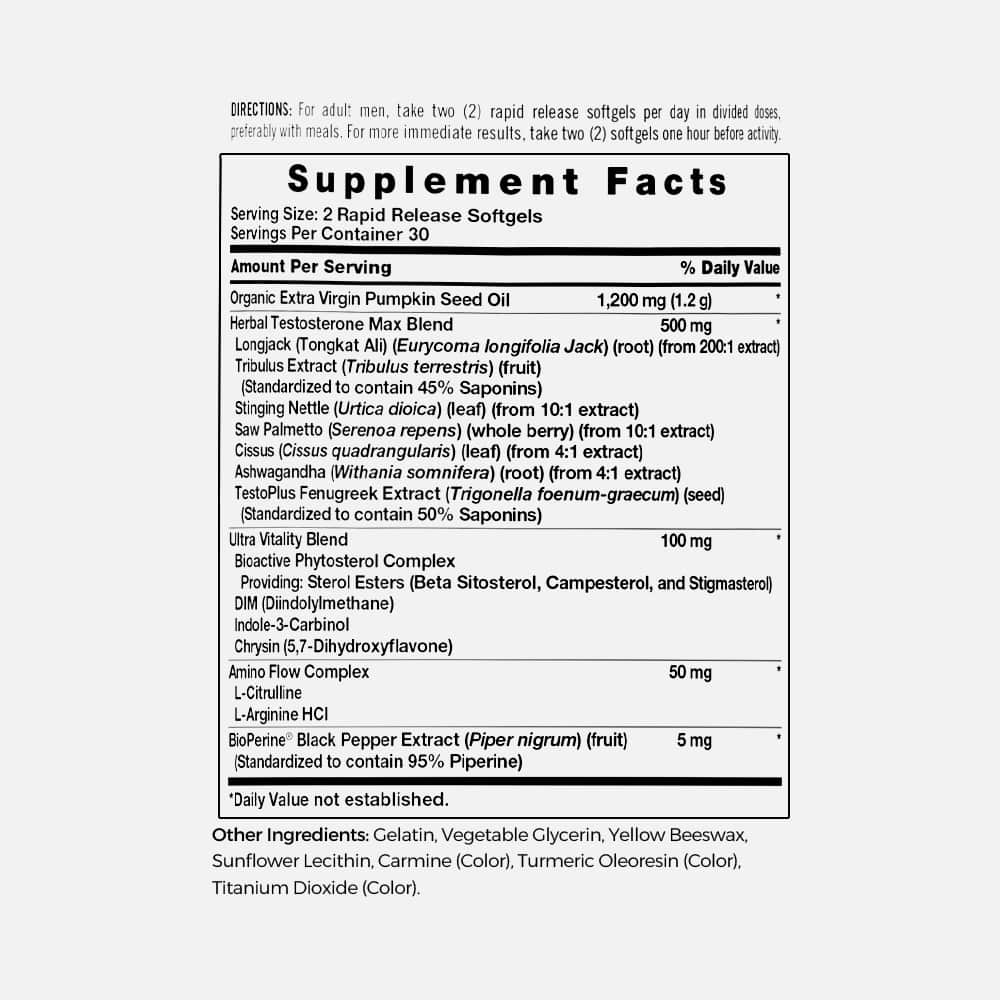 Testosterone Supplement for Men - 60 Softgels