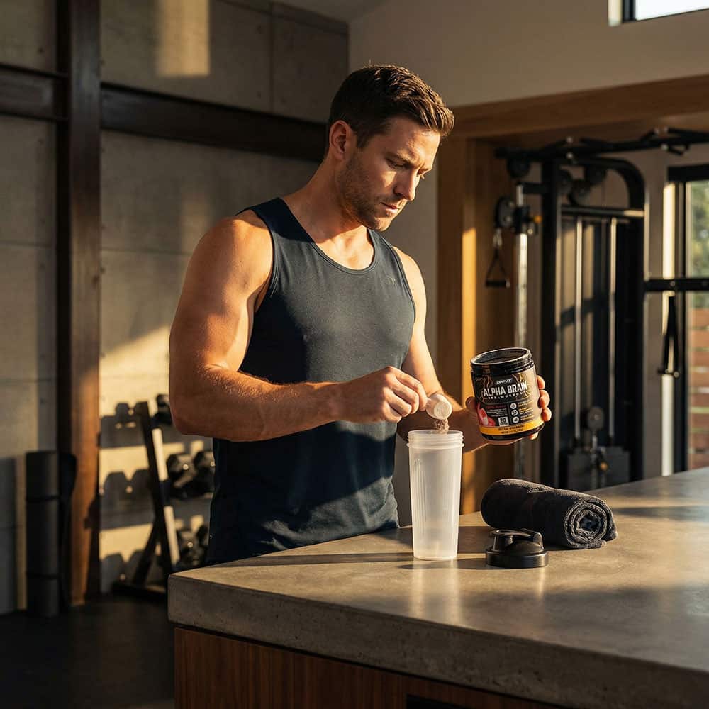 ONNIT Alpha Brain Pre-Workout - 20 Servings Powder - Tiger's Blood