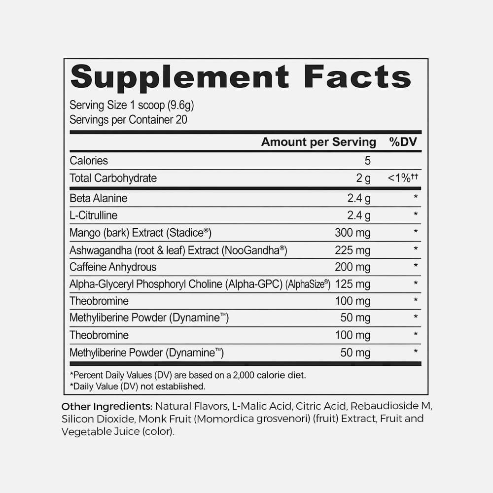 ONNIT Alpha Brain Pre-Workout - 20 Servings Powder - Tiger's Blood