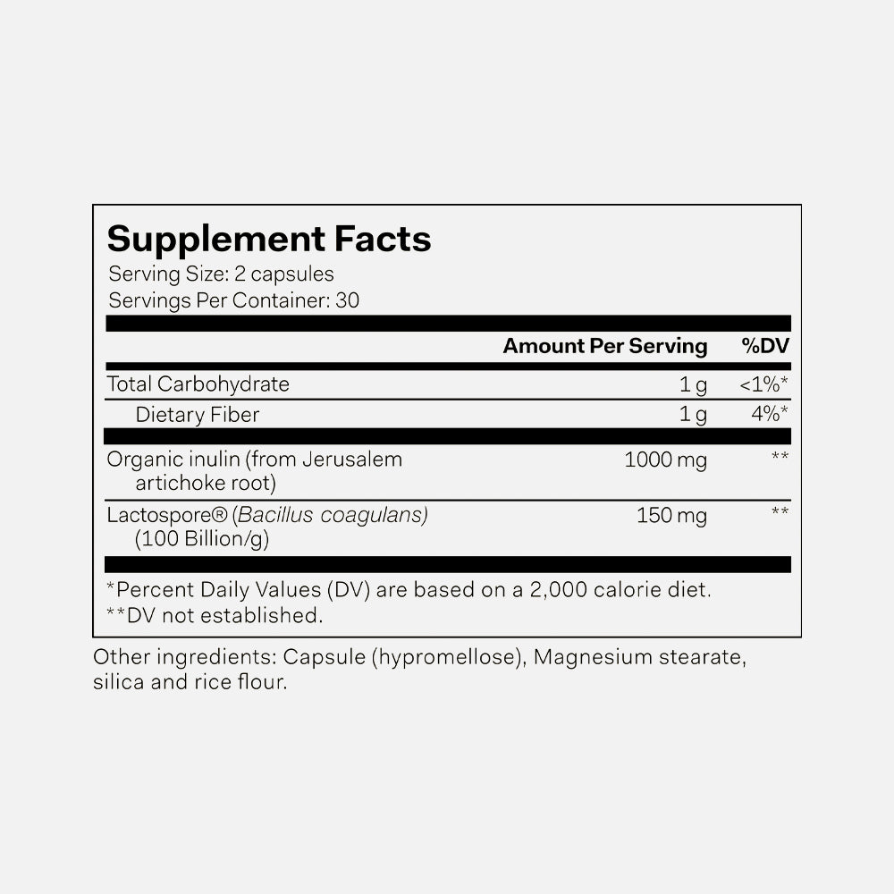 The Nue Co. Prebiotic + Probiotic 15 Billion - 60 Capsules