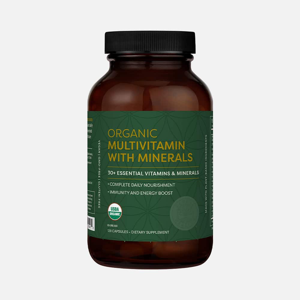 Organic Multivitamin A, C, D & More - 120 Capsules