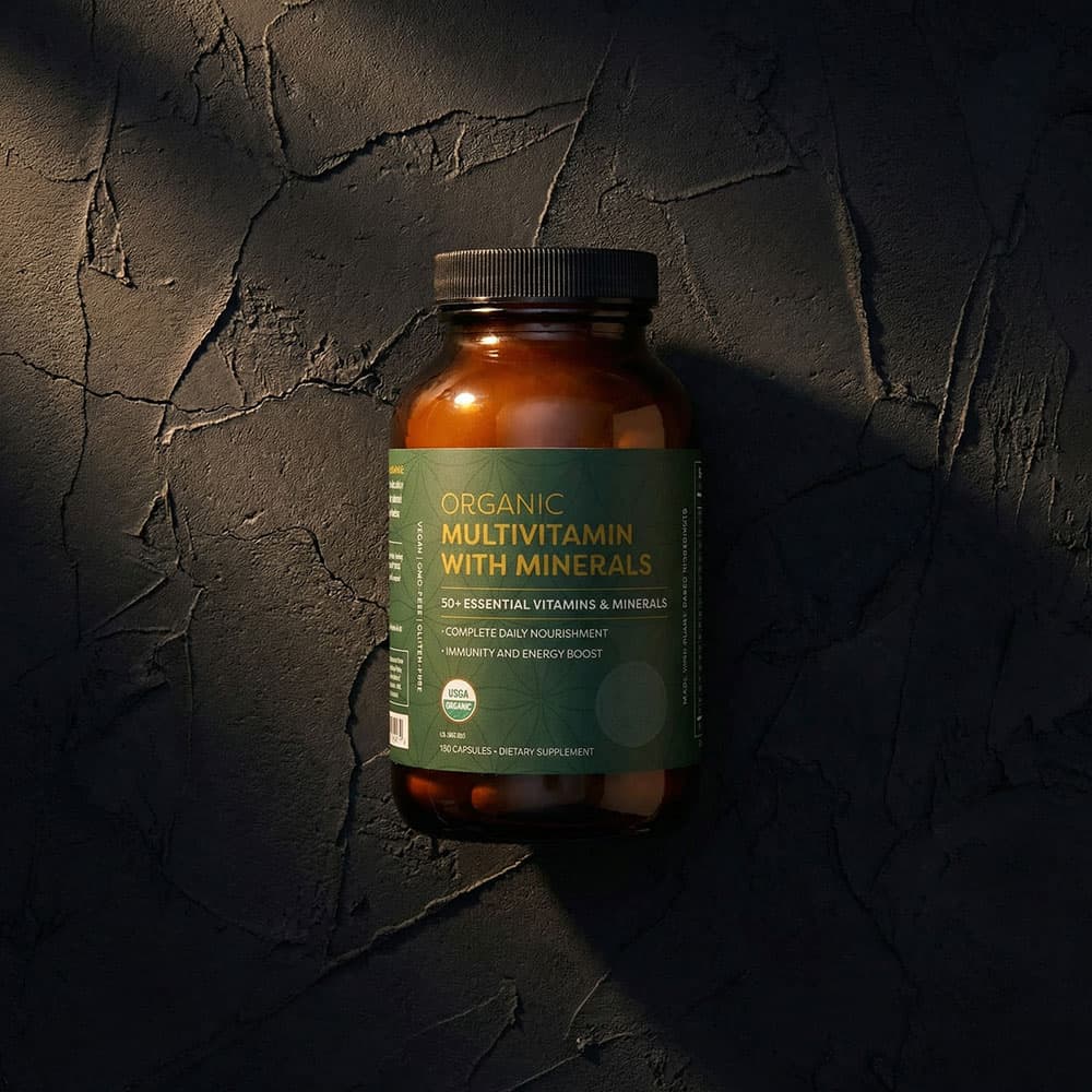 Organic Multivitamin A, C, D & More - 120 Capsules