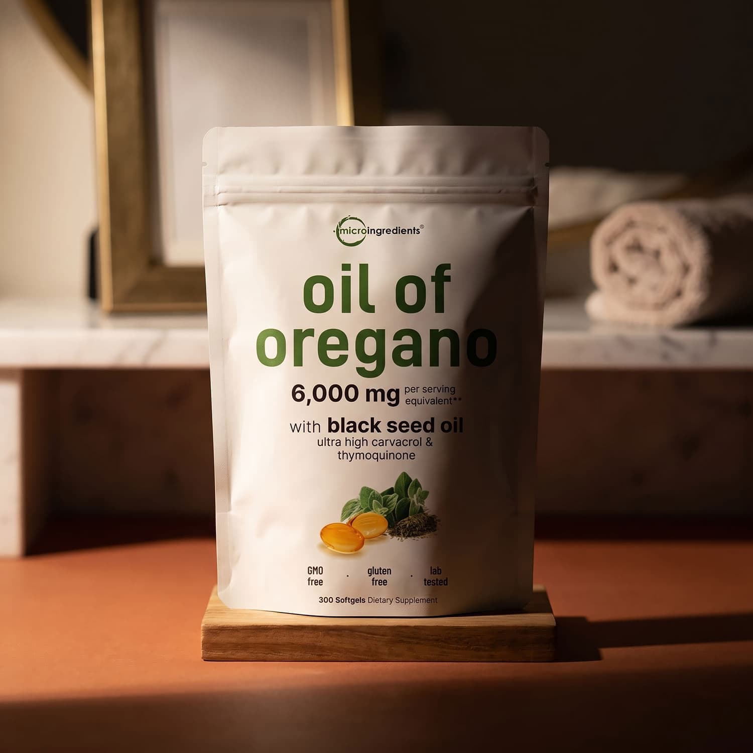 Oil of Oregano with Black Seed Oil 300 Softgels
