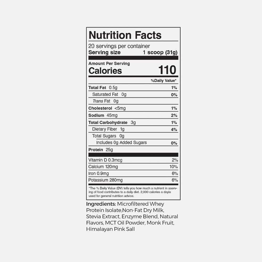 Whey Isolate Hydrolyzed Protein 25g - Powder (Orange Cream)
