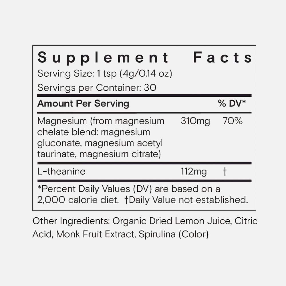Magnesium Complex 309mg with L-Theanine - 30 Servings Powder