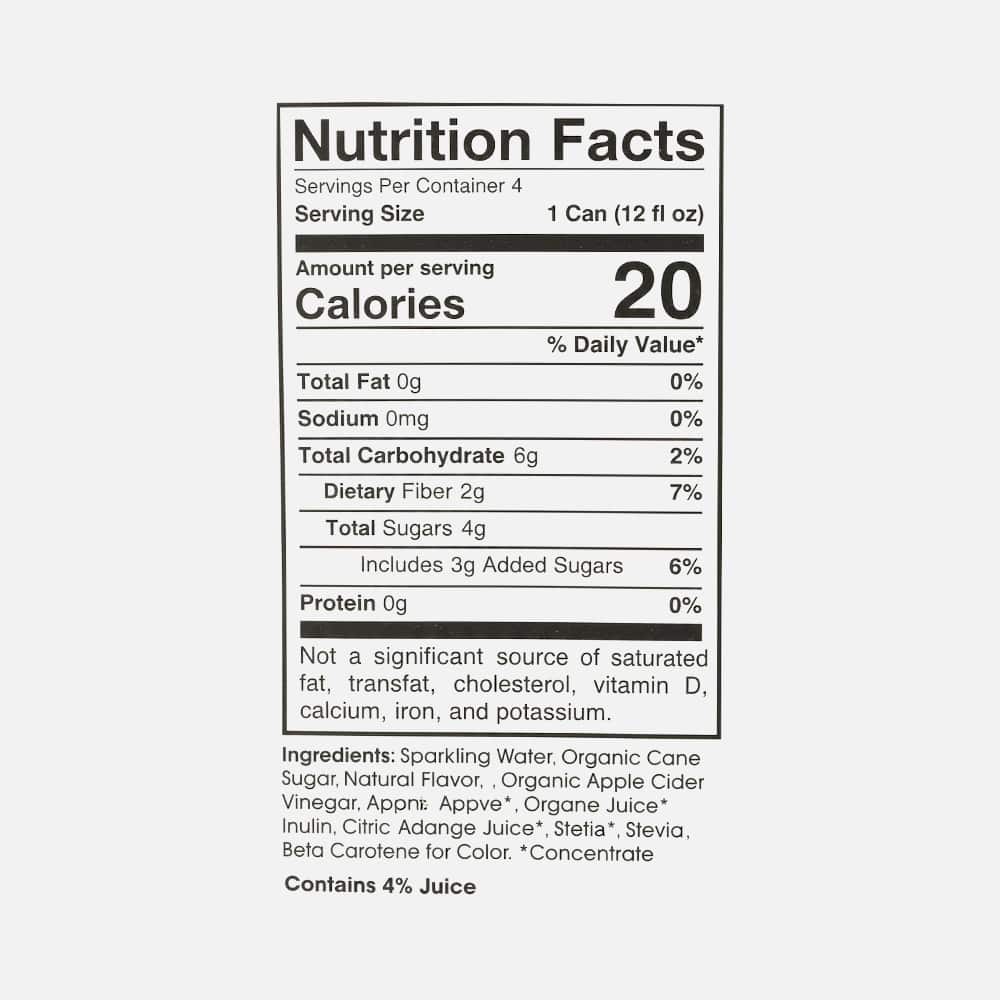 Poppi Orange Prebiotic Soda - 4 Cans