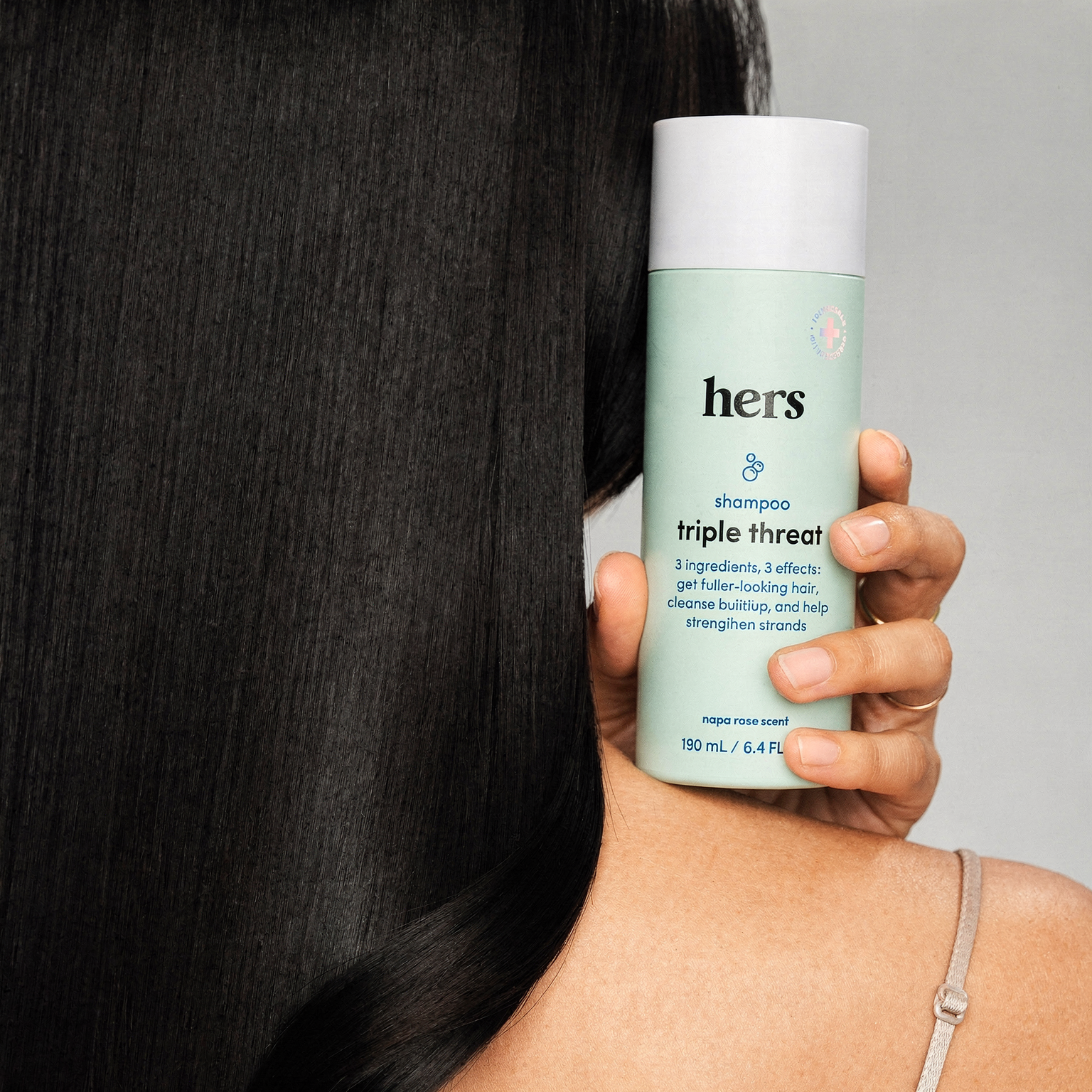 hers Triple Threat Shampoo with Biotin 6.4 fl oz - Liquid