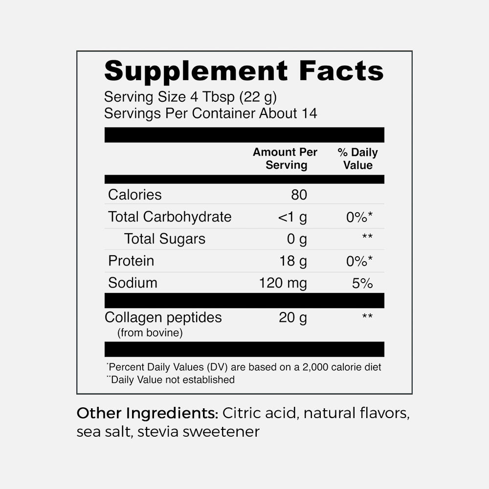 Collagen Peptides 20g - 26.5oz Powder (Lemon)