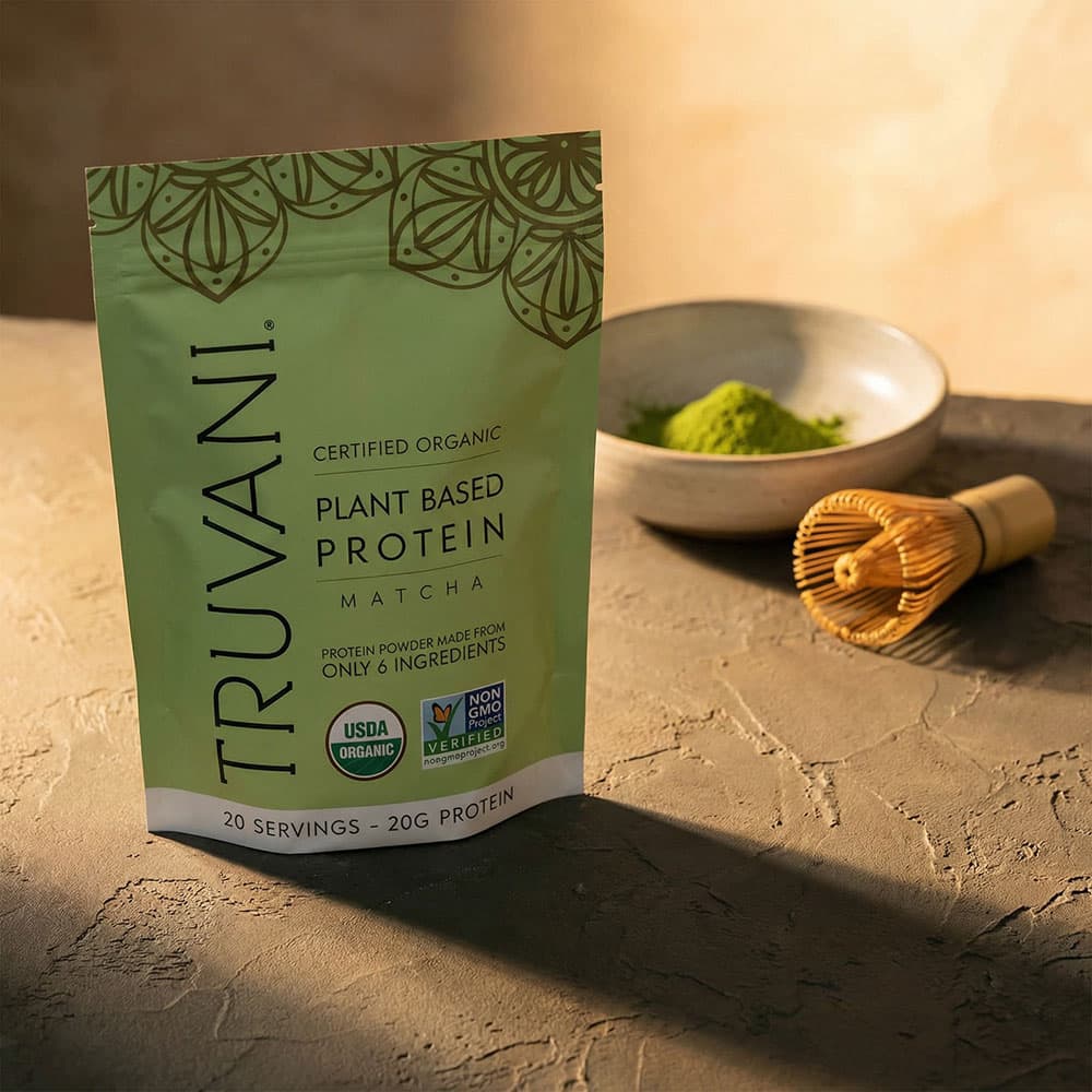 Truvani Organic Pea Protein 20g - 20 Matcha Servings