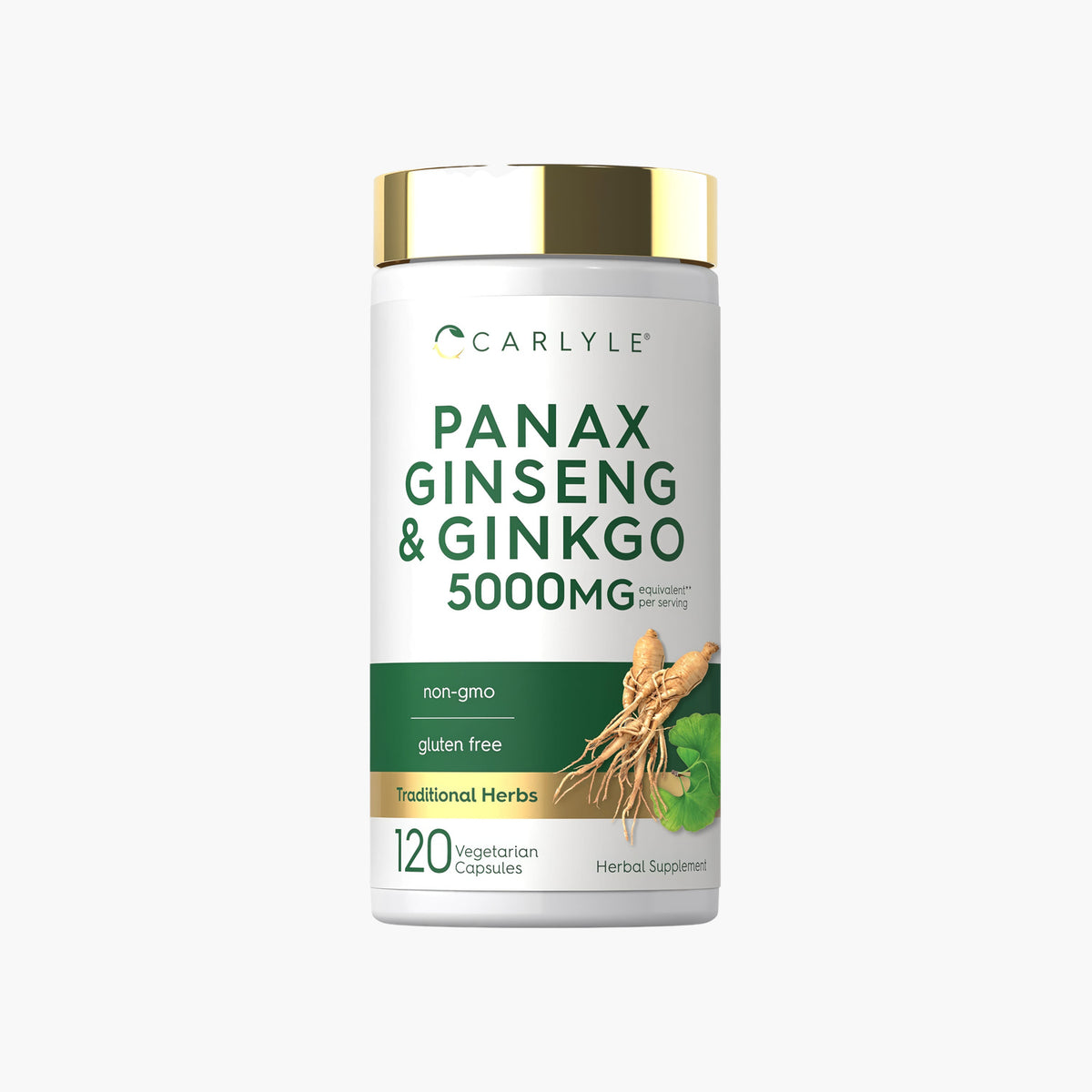 Panax Ginseng & Ginkgo 5000mg - 120 Veg Capsules