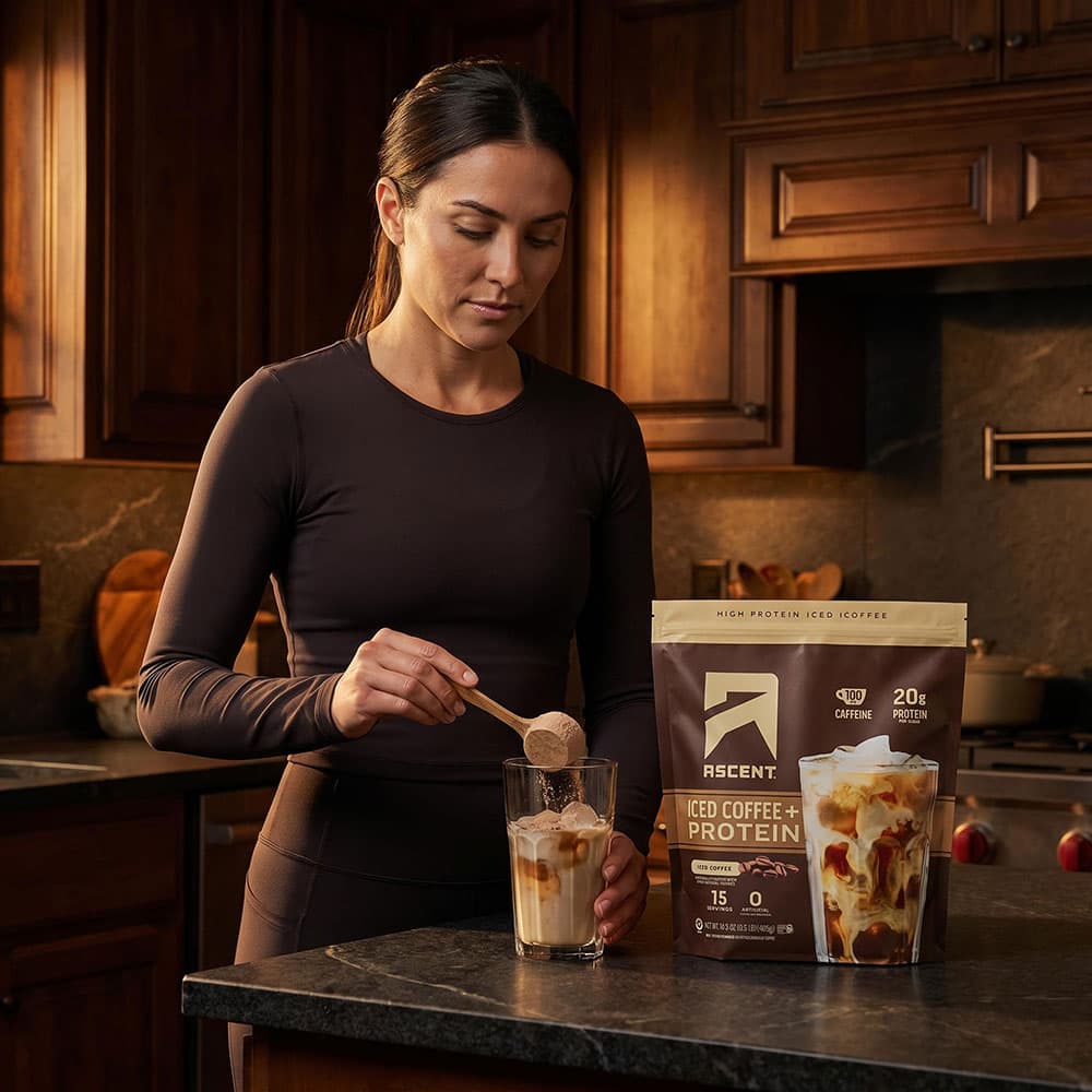 Ascent Iced Coffee Protein 20g - 15 Servings Powder