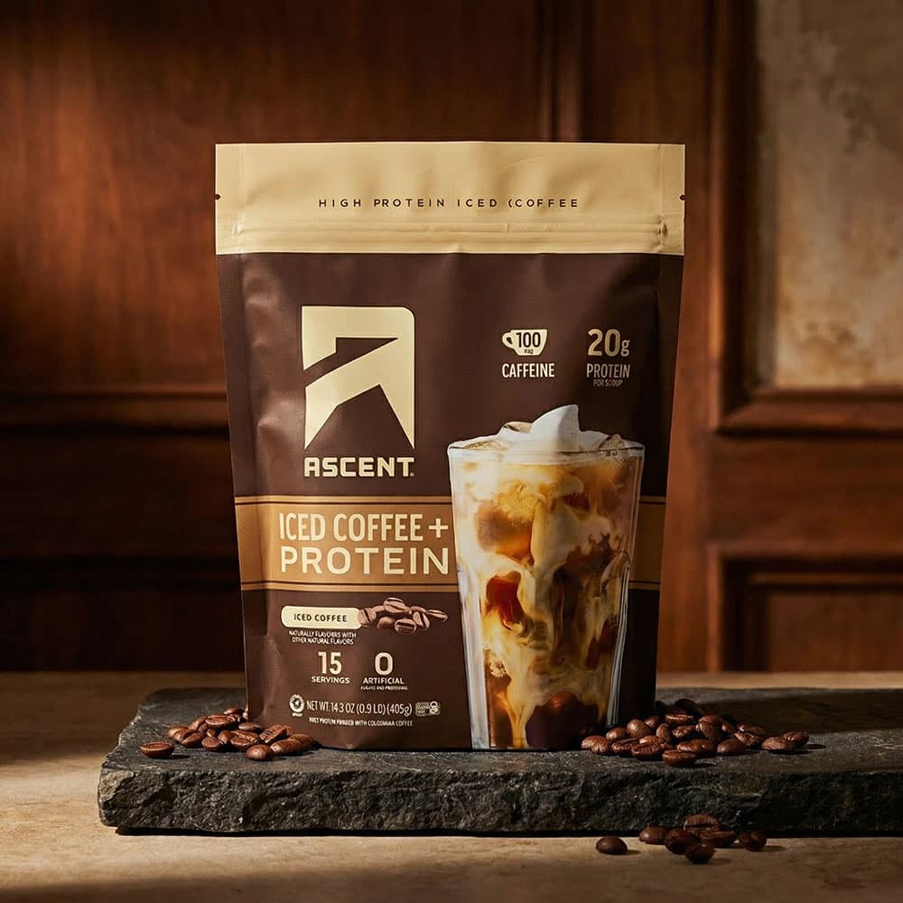 Ascent Iced Coffee Protein 20g - 15 Servings Powder