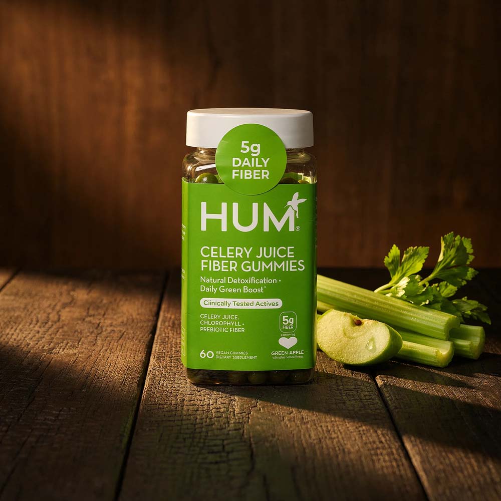 Celery Juice Fiber Gummies with Chlorophyll - 60 Gummies