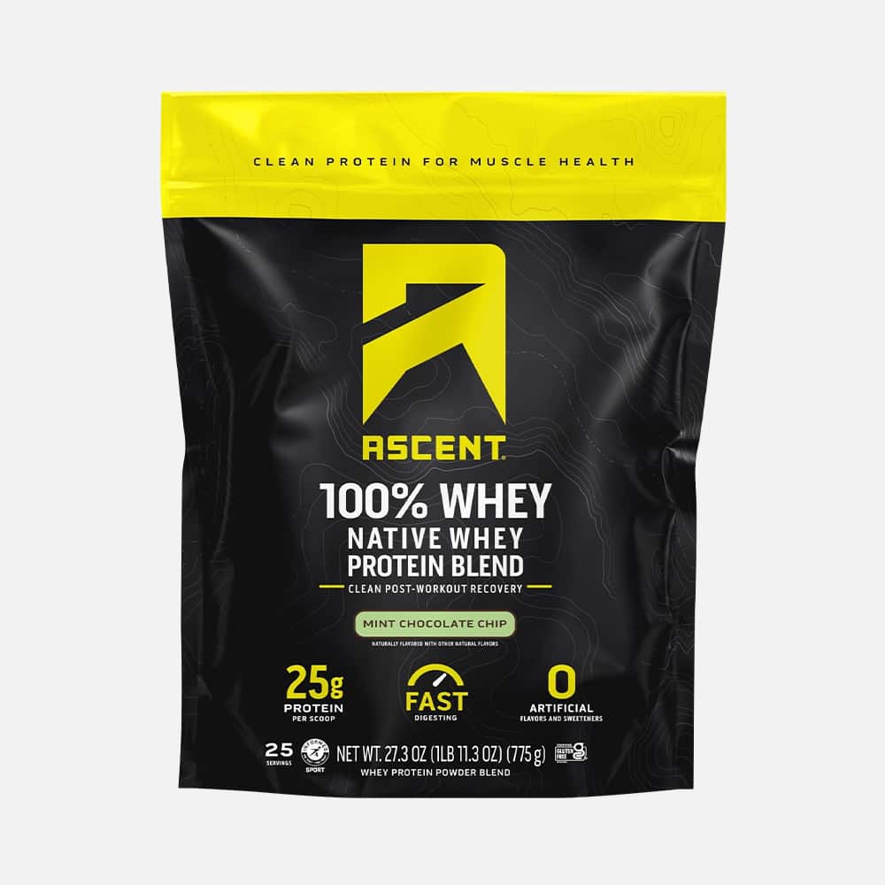 Ascent Whey Protein Isolate Powder 25g - 775 g - Mint Chocolate Chip