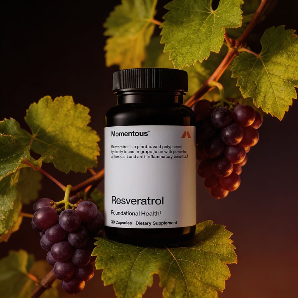 Momentous Resveratrol 450 mg – Healthy Aging Support - 30 Capsules
