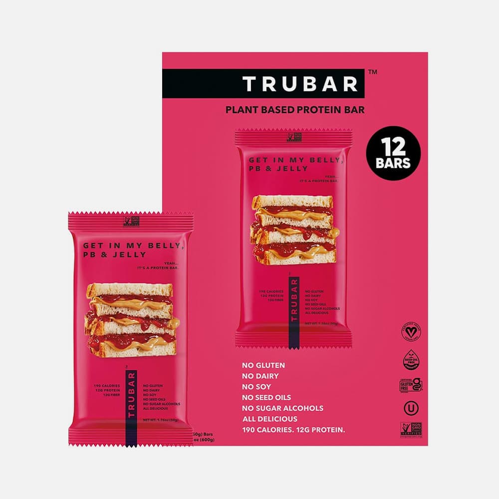 TRUBAR Pb & Jelly Vegan Protein Bar - 12 Bars