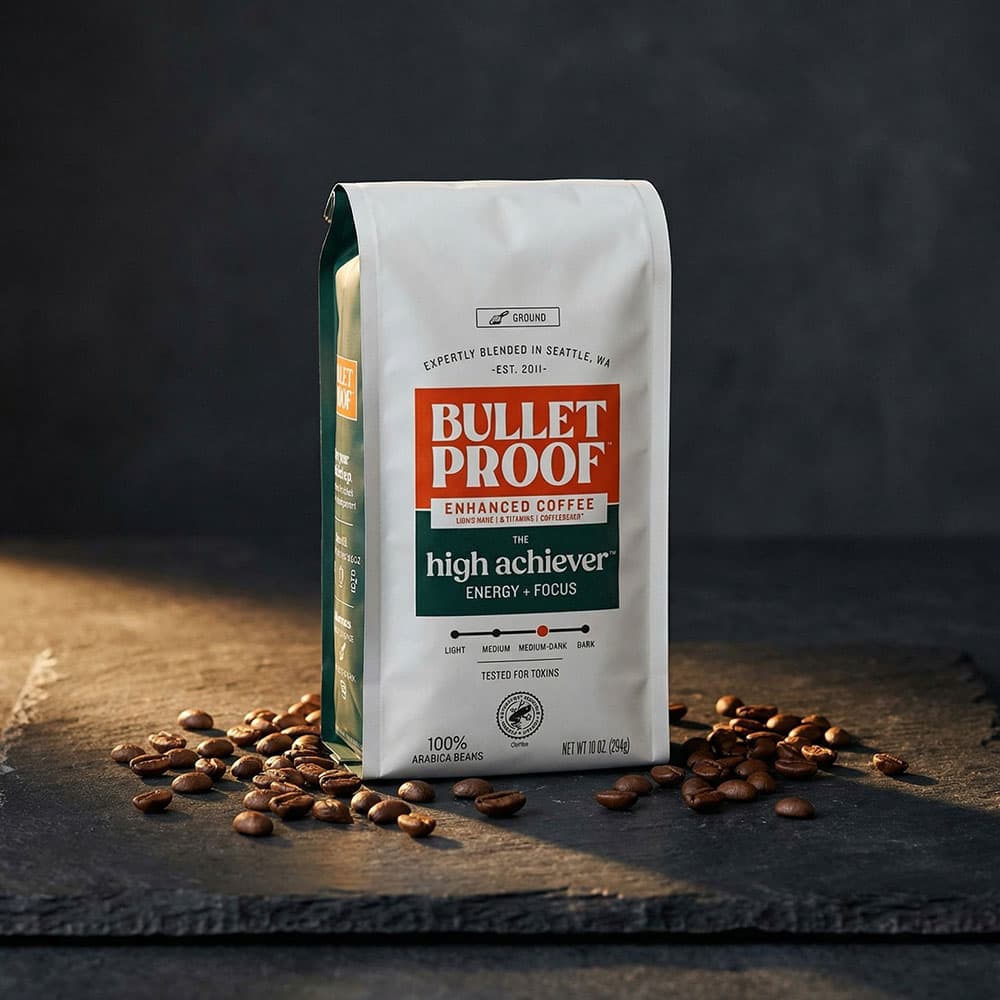 High Achiever Mushroom Coffee ‚Äö 10oz (Pack of 3) Ground