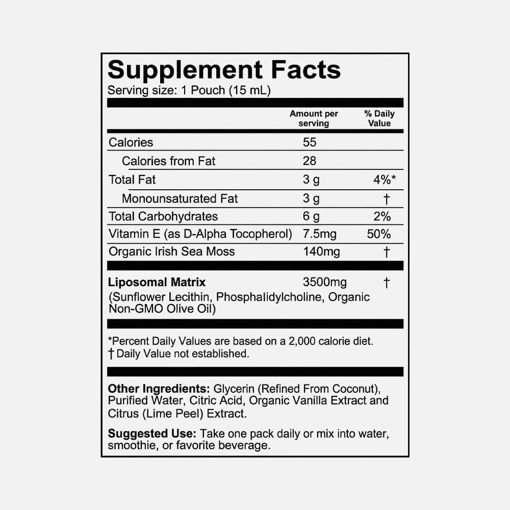 Liposomal Irish Sea Moss Gel with Citrus Flavor