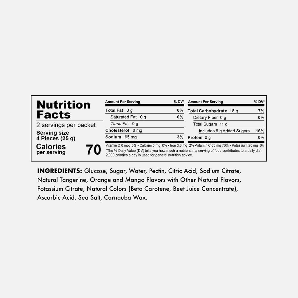 Energy Chews with Electrolytes - 10 Pack Gummies