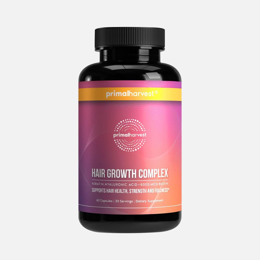 Hair Growth Vitamins with Biotin 5000mcg - 60 Capsules