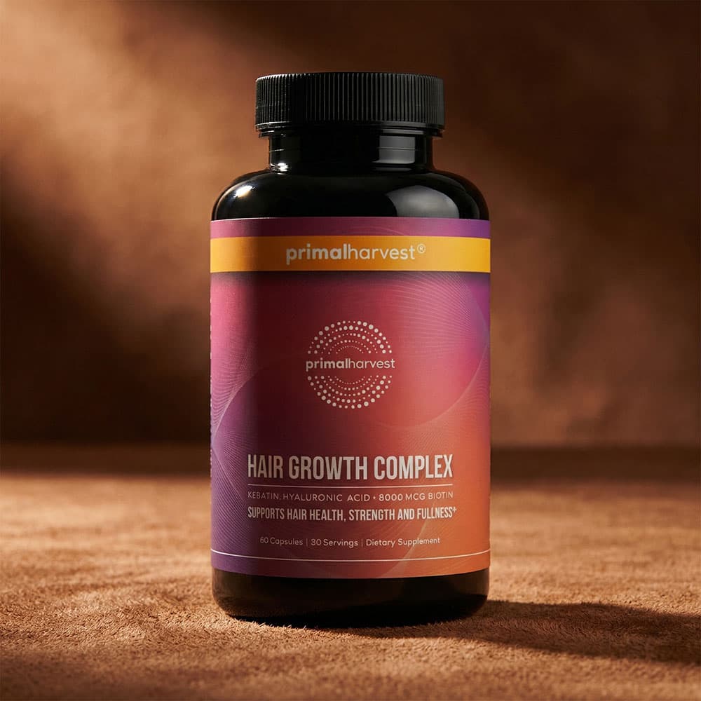 Hair Growth Vitamins with Biotin 5000mcg - 60 Capsules
