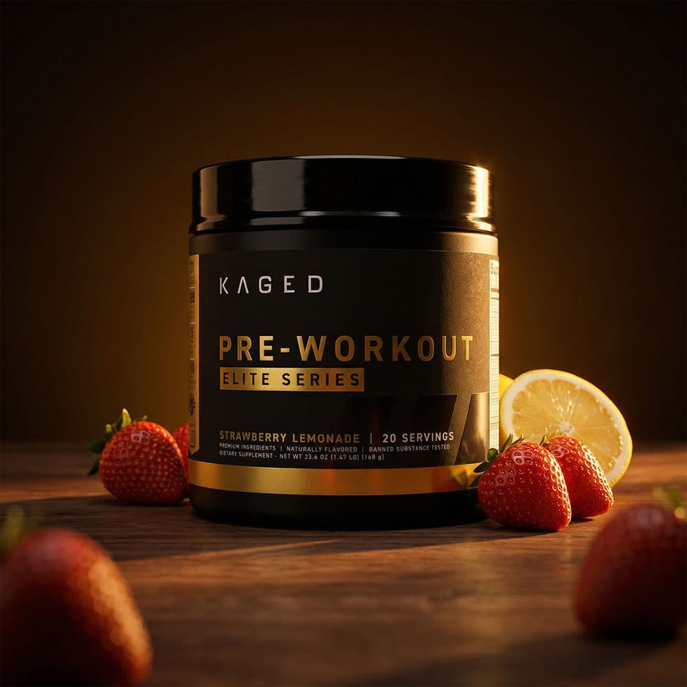 Kaged Pre-Workout Elite 388mg Caffeine 20 Servings Powder - Strawberry lemonade