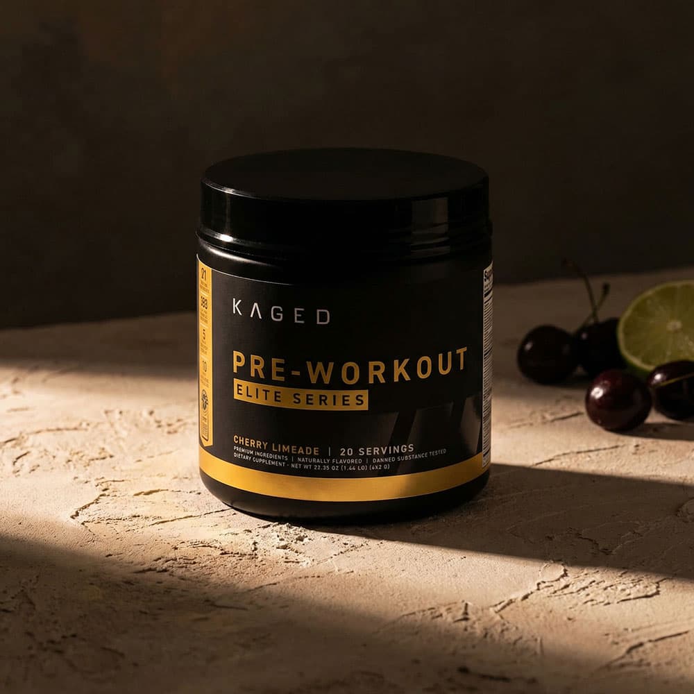 Kaged Pre-Workout Elite 388mg Caffeine - 20 Servings Powder - Cherry Limeade