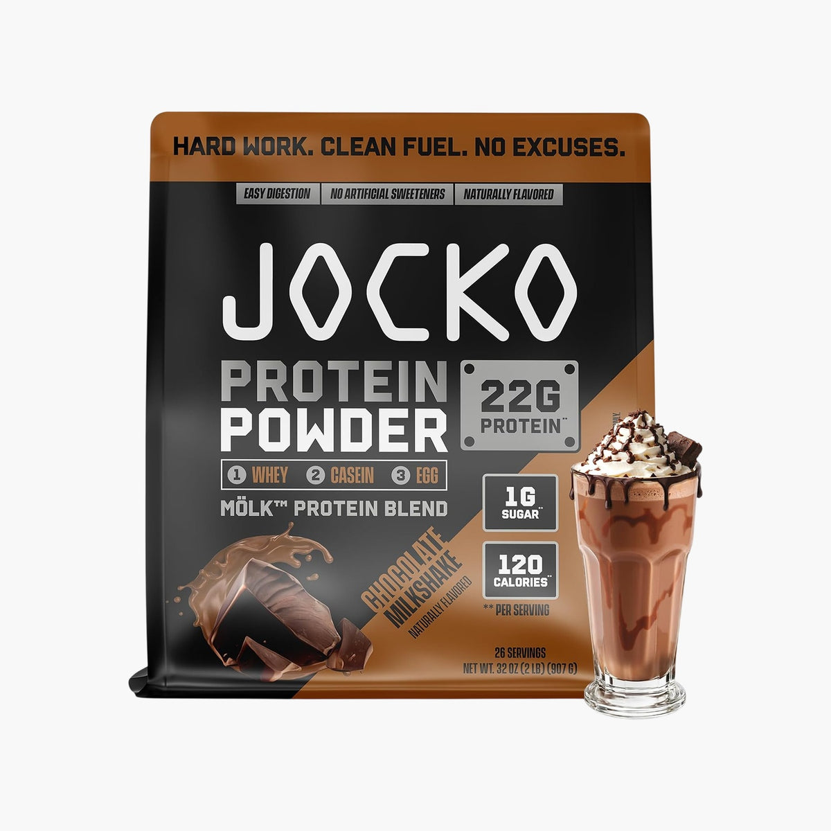Jocko Fuel - Mölk Whey Protein - Chocolate Milkshake - 26 Servings