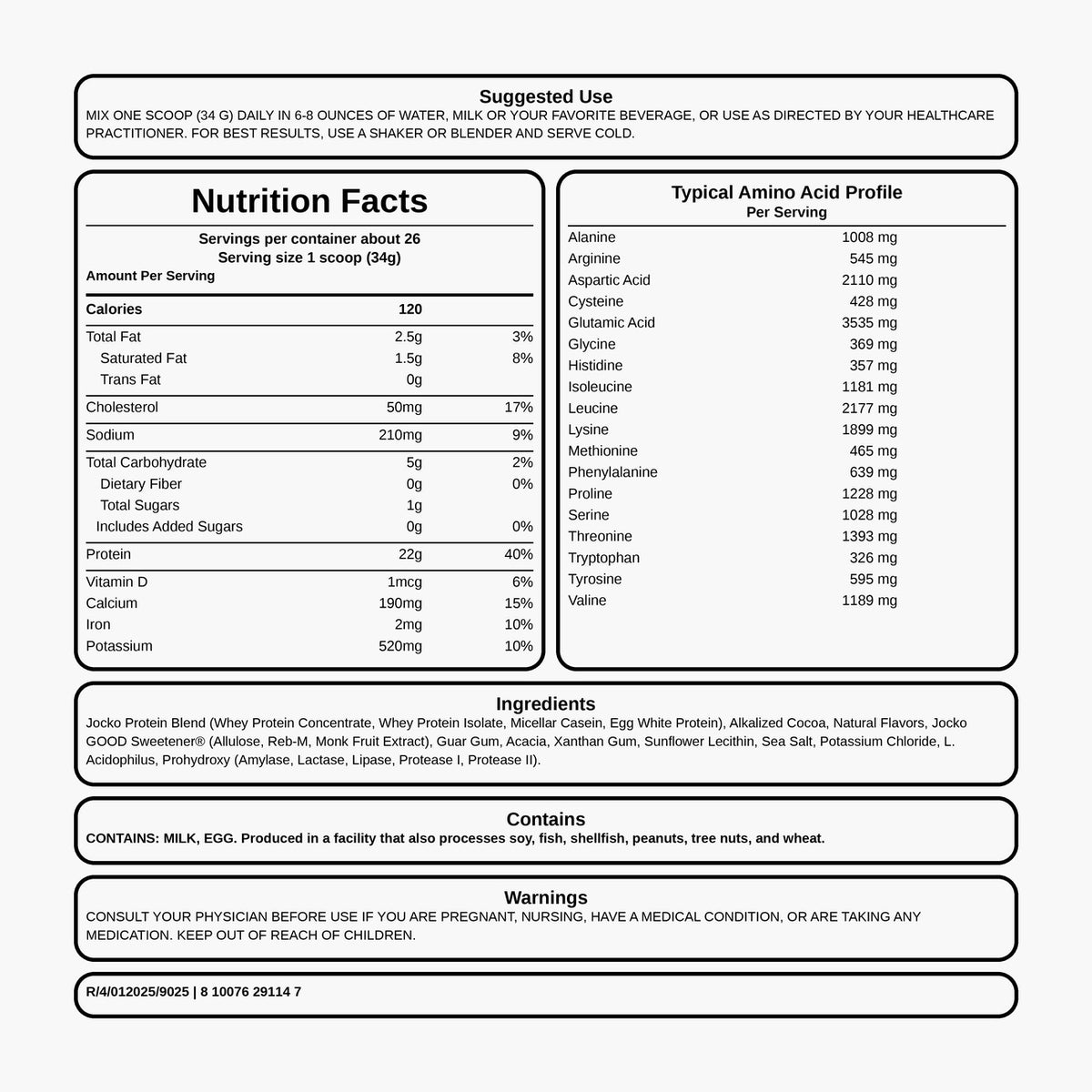 Jocko Fuel - Mölk Whey Protein - Chocolate Milkshake - 26 Servings