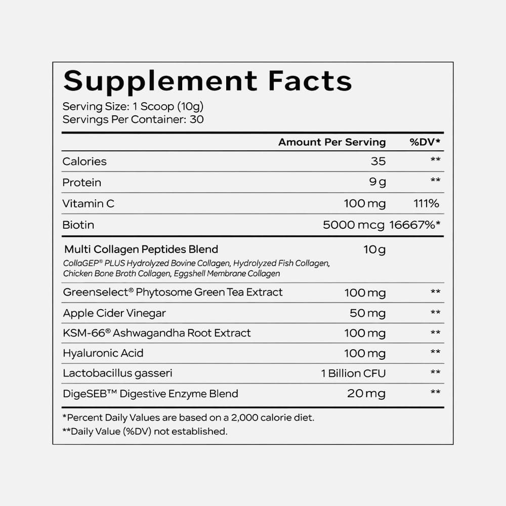 Super Multi Collagen Peptides Powder - Unflavored