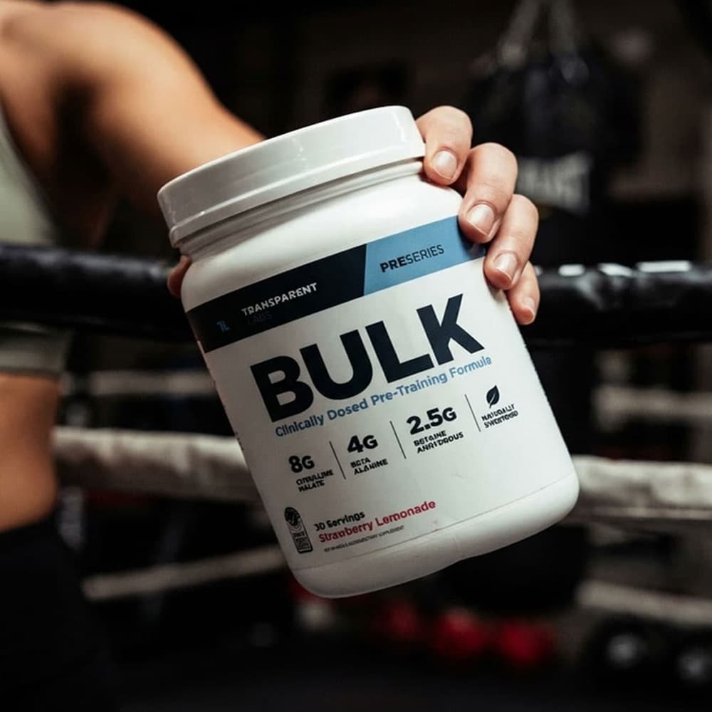 Bulk Pre-Workout Powder - 30 Servings (Strawberry Lemonade)