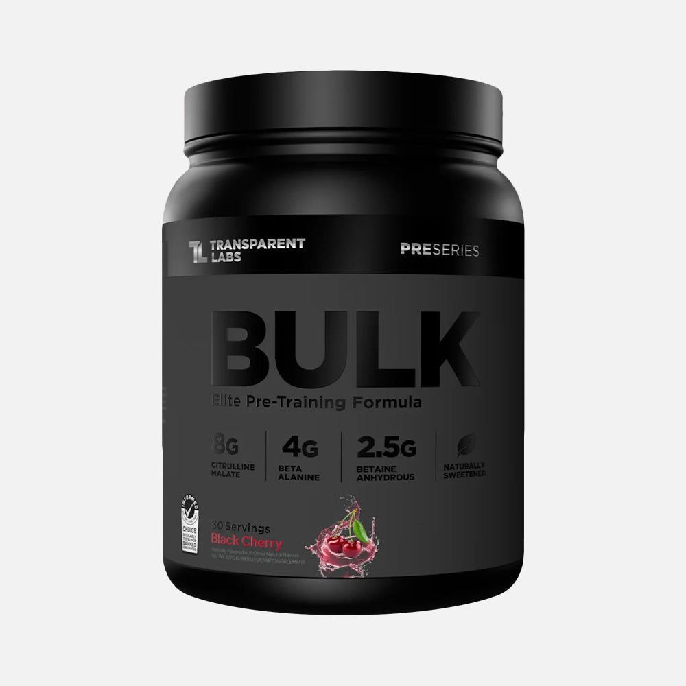 Bulk Black Pre Workout 275mg Caffeine Powder - Black Cherry