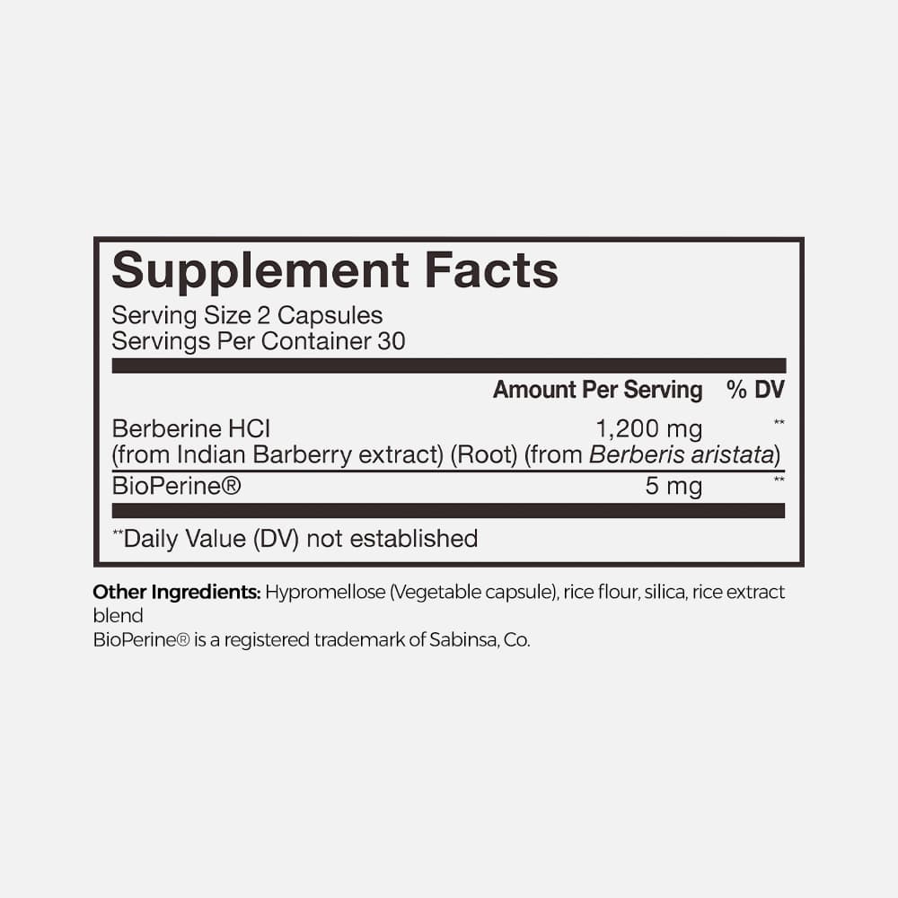 Berberine 1200mg with BioPerine - 60 Capsules