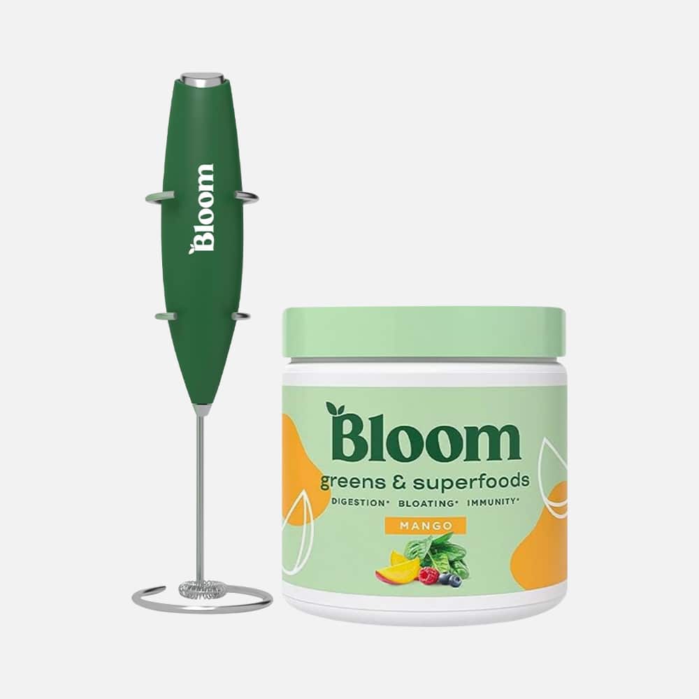 Superfood Greens Powder Mango - 30 Servings (With Frother)