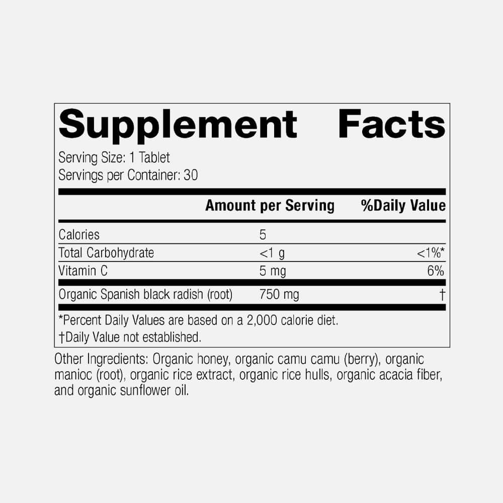 Spanish Black Radish 850mg - 30 Tablets