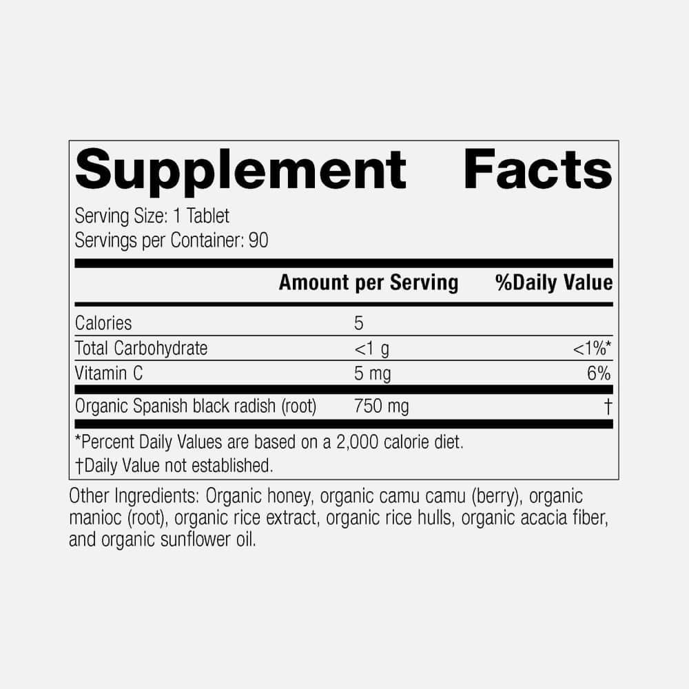 Spanish Black Radish 400mg - 90 Tablets