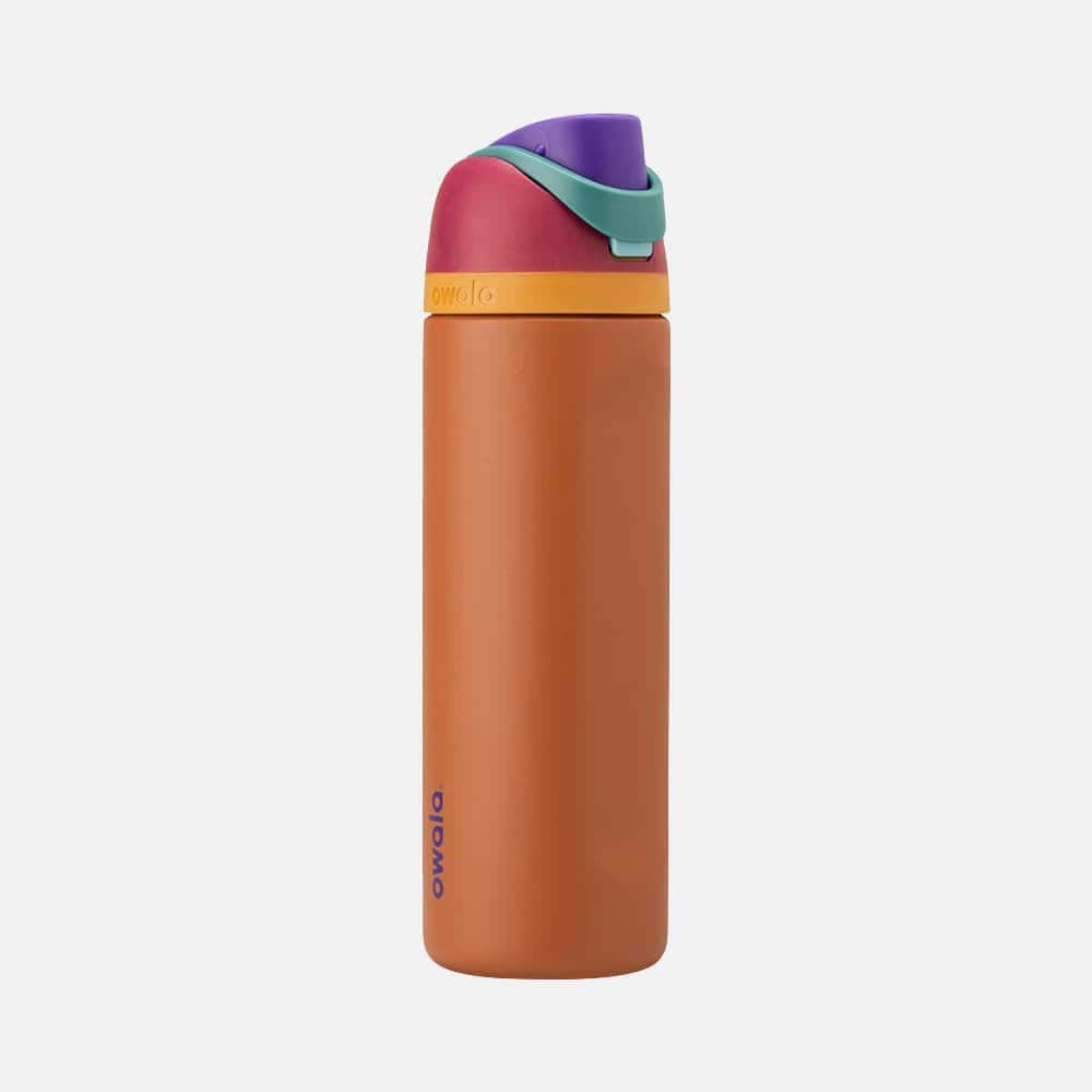 Owala FreeSip Insulated Bottle 24oz - Plum/Brown