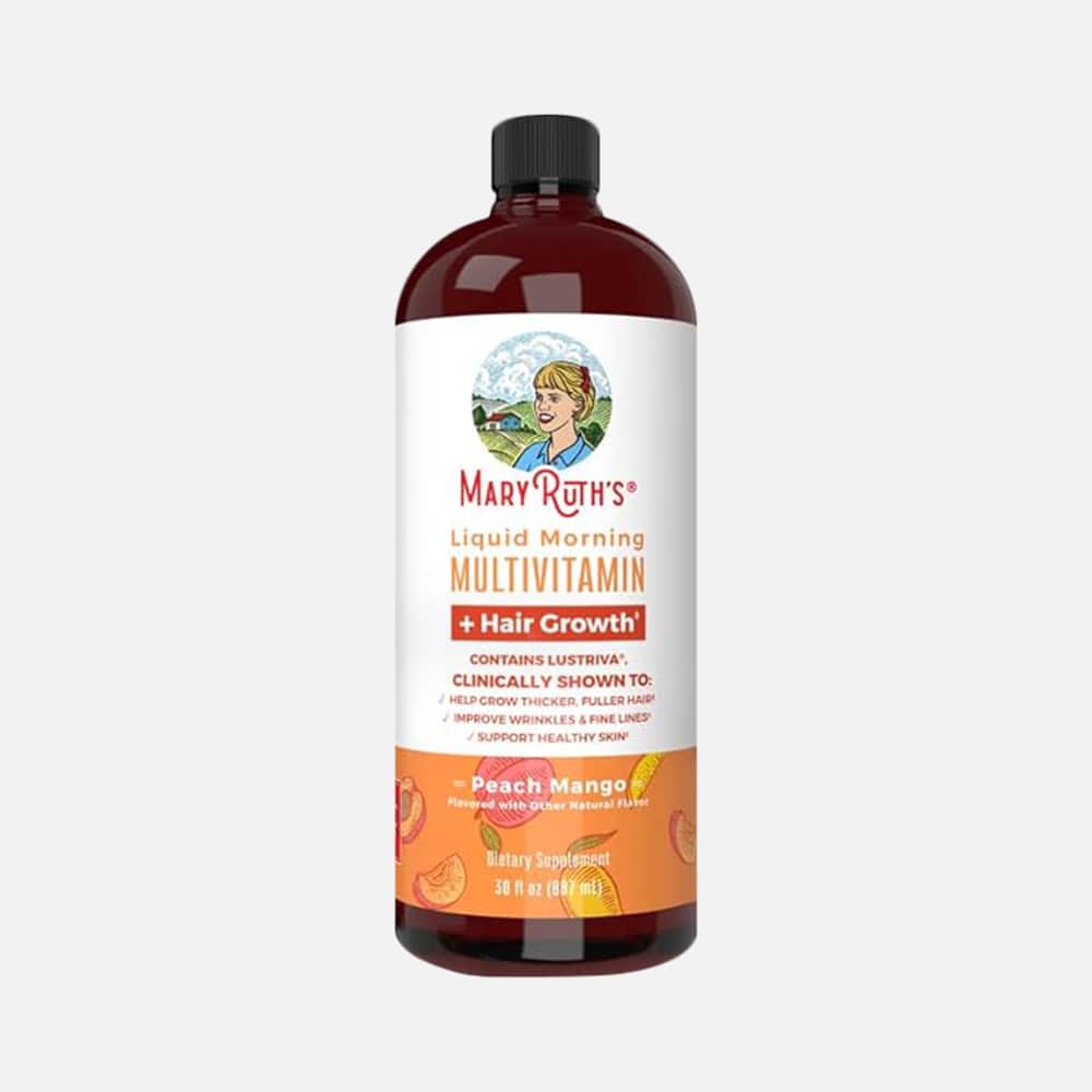 Liquid Morning Multivitamin + Hair Growth (3-Pack) with Lustriva 1000mcg - 30 fl oz Liquid